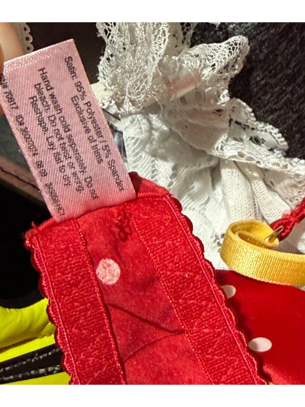 Size 34C/M Victoria's Secret Sexy Little Things red polka dot teddy lingerie Y2 - Picture 13 of 16